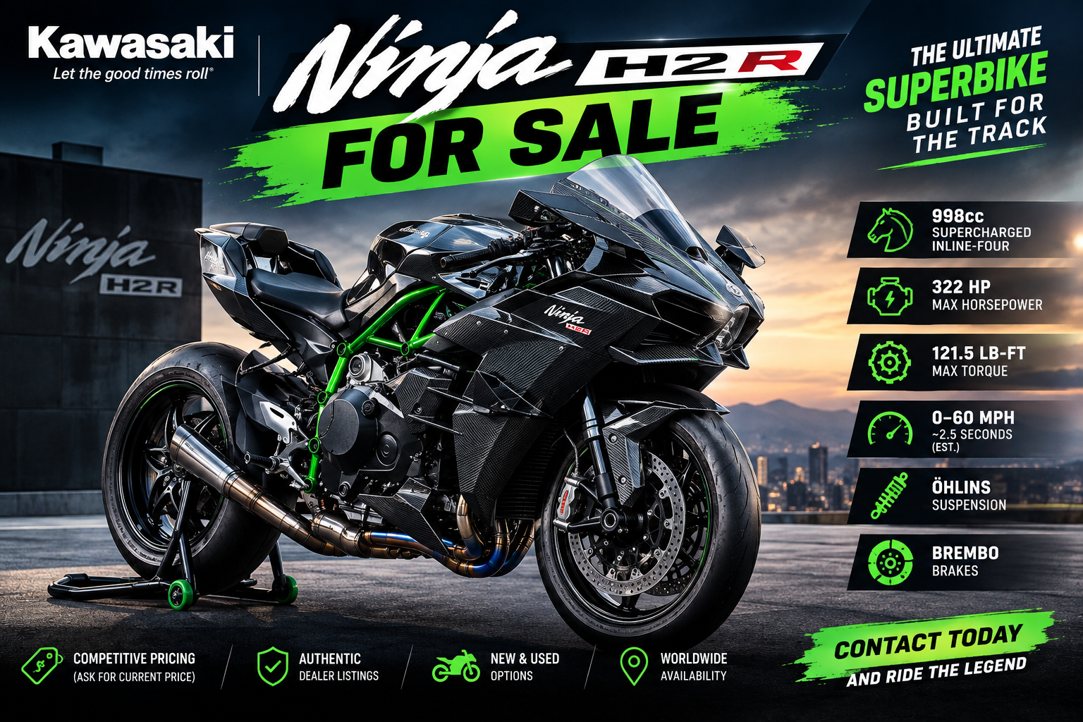 kawasaki ninja h2r for sale​